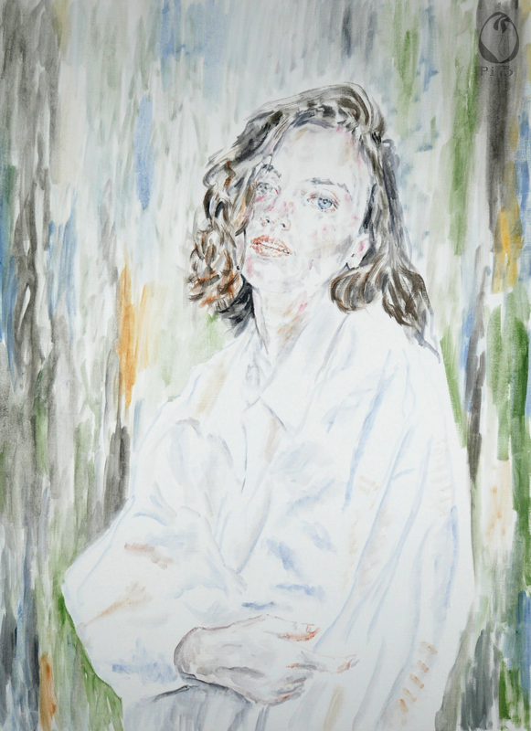 oil on paper - olio su carta di Piro